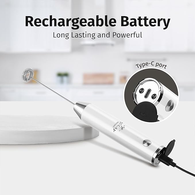 Zulay Kitchen Rechargeable Milk Frother Handheld Lux - Image 7