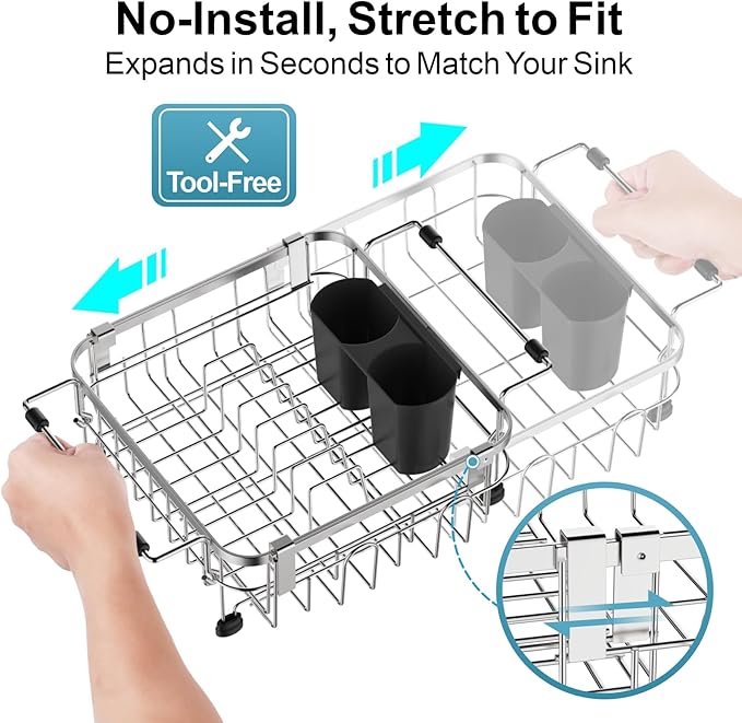 GSlife Small in Sink Dish Drying Rack - Image 7
