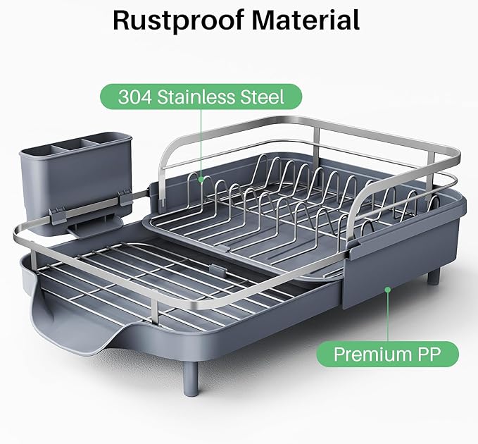 SNTD Dish Drying Rack, Expandable Dish Rack - Image 4