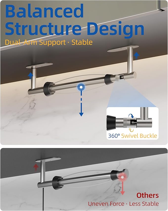 RUACQ Paper Towel Holder Under Cabinet, One Hand Tearing Paper Towel Holder - Image 3