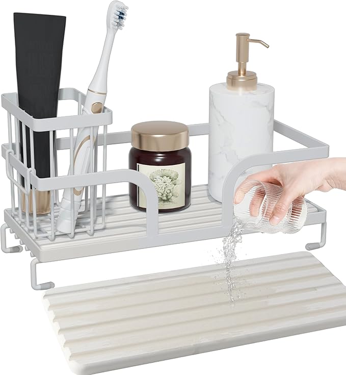 Bathroom Counter Organizer, Perfume Tray, Stone Drying Mat - Image 7