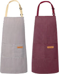 VALOME 2 Pack Kitchen Aprons, Apron by VALOME