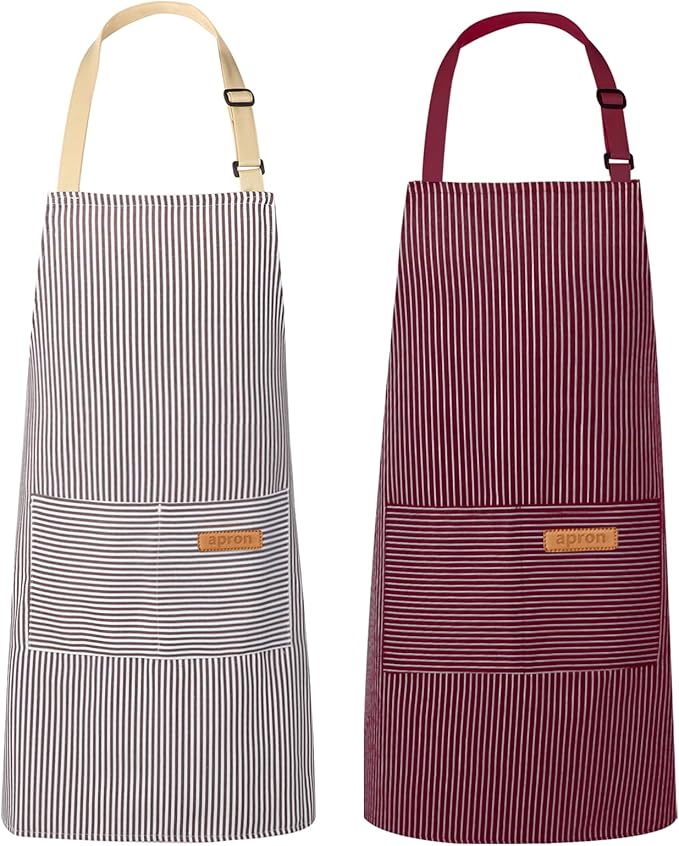 VALOME 2 Pack Kitchen Aprons, Apron by VALOME