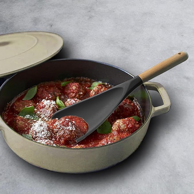 VOVOLY Cooking Spoon for Nonstick Cookingwares, Silicone Spoon Spoon for Mixing - Image 5