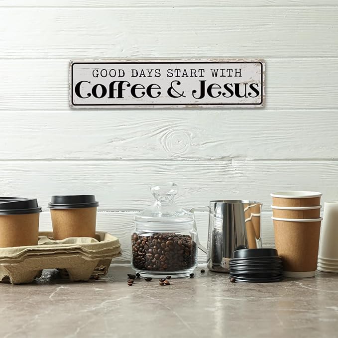 Coffee Signs for Coffees Station Decor, Good Days Start - Image 4
