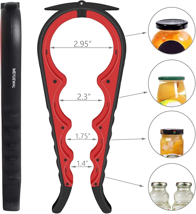 Jar Opener Bottle Opener for Weak Hands, 5 in 1 Multi Function Can Opener - Image 2