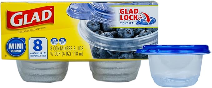 Glad GladWare Mini Round Food Storage Containers by GladTrashFoodStorage