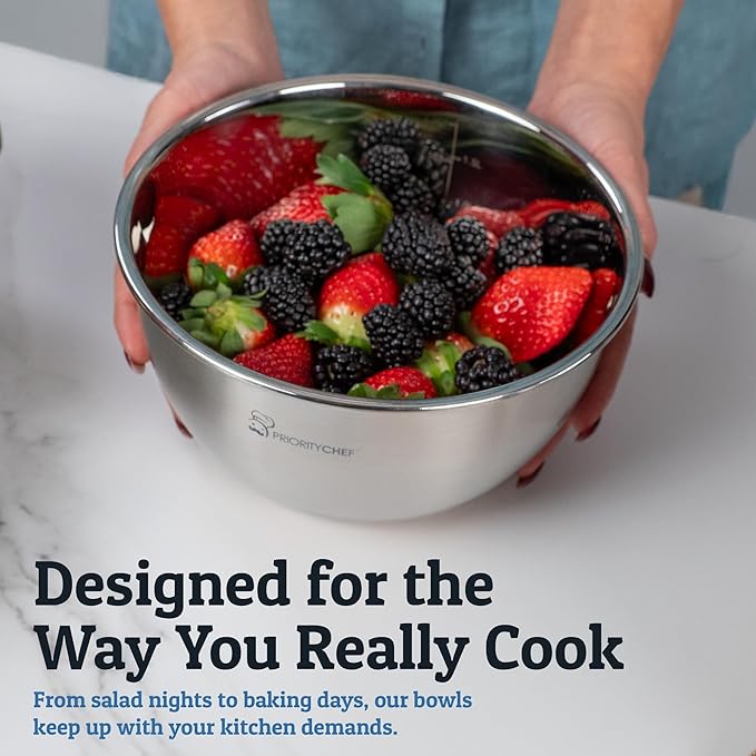 Priority Chef Stainless Steel Mixing Bowls - Image 8