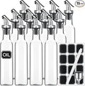 Hushee 12 Pcs Clear Glass Olive Oil Dispenser Bottles Sets Include 8oz Glass by Hushee