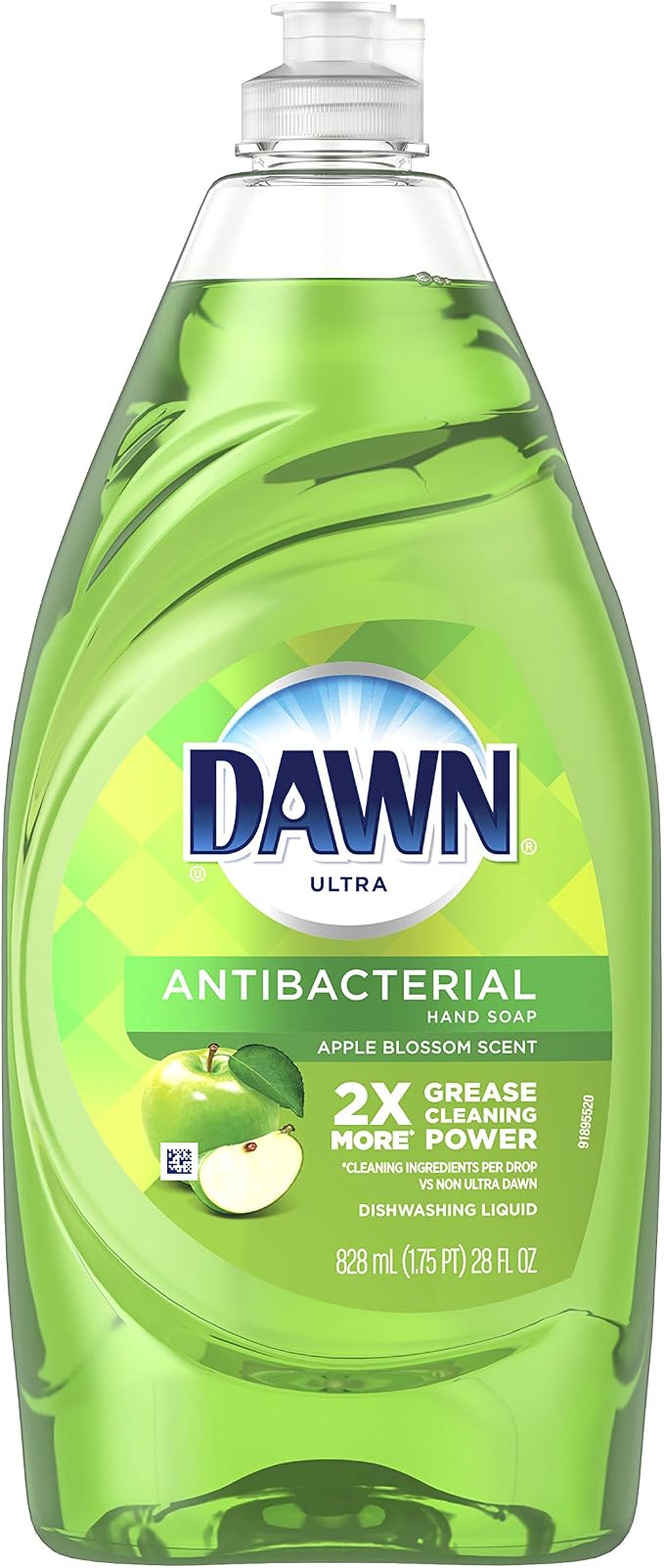 Dawn Ultra Antibacterial Hand Soap Apple Blossom Scent Dishwashing Liquid (2) 28 Ounce Bottles