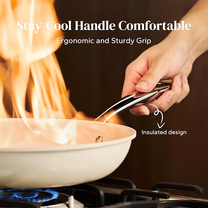 Redchef Nonstick Frying Pans Set, Ceramic Pan Skillet, Non Toxic Pans - Image 6