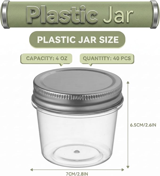 novelinks 4 oz Small Plastic Jars - Image 2