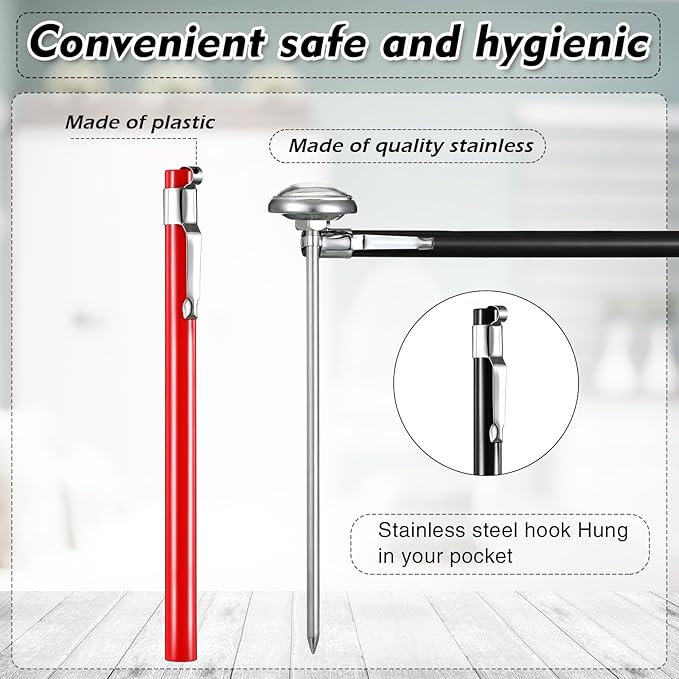 Xuhal 6 Pcs Stainless Steel Kitchen Thermometer - Image 3