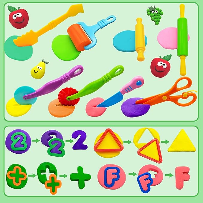 iShyan Dough Tools 55 PCS Dough Play Tools Set - Image 3
