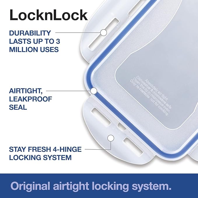 LOCK & LOCK Easy Essentials Food Storage lids/Airtight containers, BPA Free - Image 6
