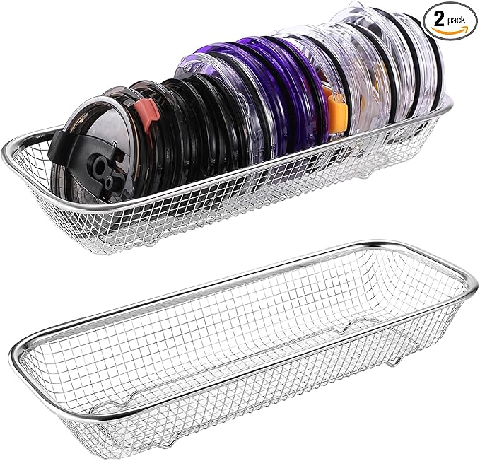 2Pack Stainless Steel Tumbler Cup Lid Organizer Inside Cabinet, Mason Jar Lid by YokuMade