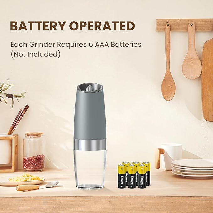 Gravity Electric Salt And Pepper Grinder Set, Automatic Salt And Pepper Grinder - Image 2