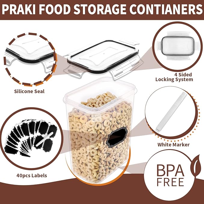 PRAKI Airtight Food Storage Containers Set - Image 3