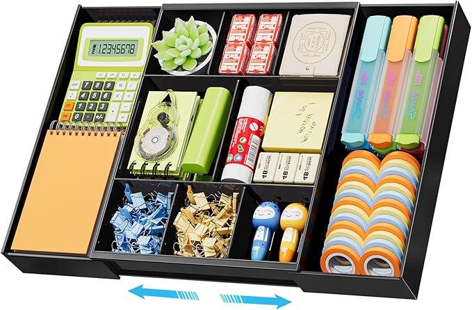 Marbrasse Expandable Desk Drawer Organizer, Desk Organizers and Accessories by Marbrasse