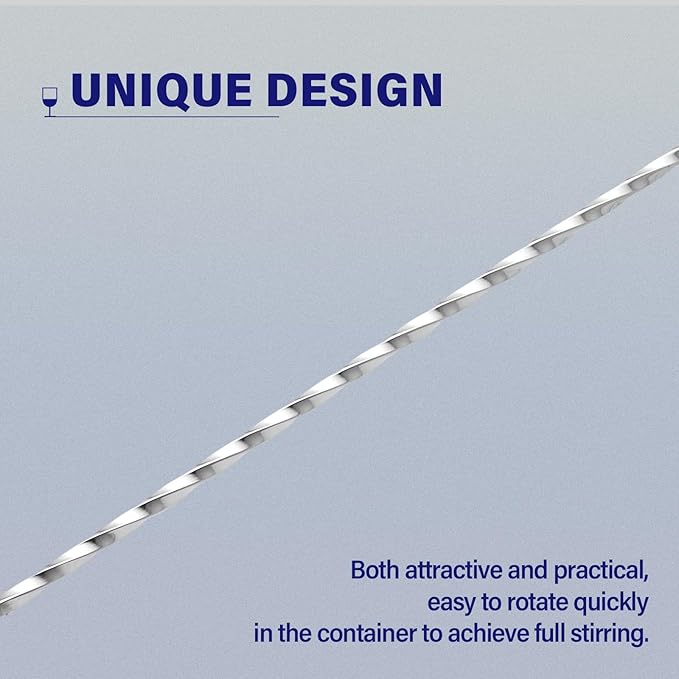 BRIOUT 2 Pcs Bar Spoon, 12 Inches Long Handle Drink Stirrer, Stainless Steel - Image 4