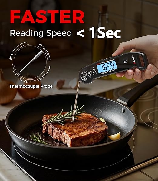 Atogou Meat Thermometer, Professional Food Thermometer, <1 Sec Instant Read - Image 3