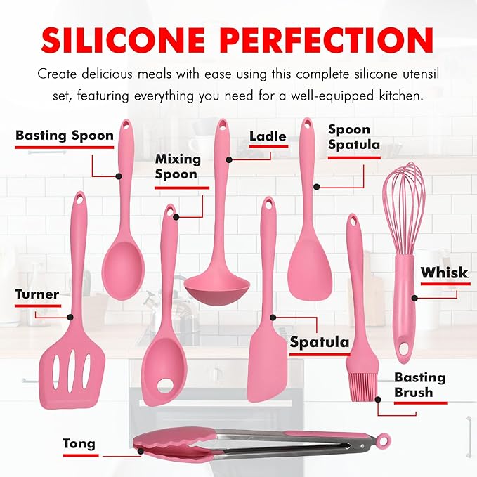 Chef Craft - Premium Silicone Kitchen Tools and Utensils Set, Non-Scratch - Image 4