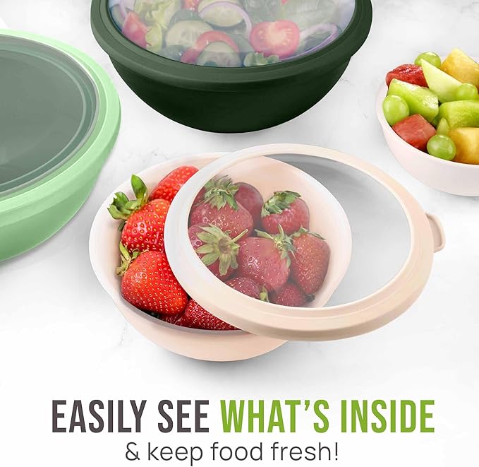Zulay Kitchen 12 Piece Plastic Mixing Bowls - Image 5