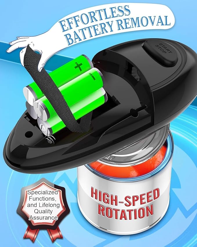 Electric Can Opener, One-Touch Automatic Hands Free Can Opener - Image 7