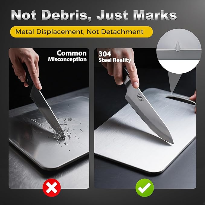 URMONA 3 PCS 304 Stainless Steel Cutting Board - Image 8