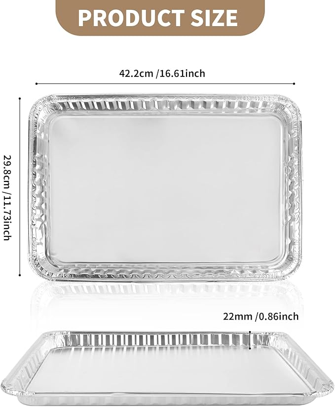 24 Pack 16 x 11 inch Aluminum Disposable Cookie Sheets - Image 2