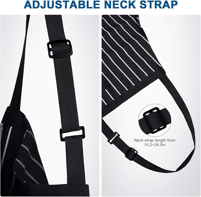 Syntus Apron for Men Women, Adjustable Cooking Kitchen Chef Aprons - Image 5