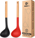 Pack of 2 Soup Ladle, Silicone Ladle Spoon by BUNDLEPRO