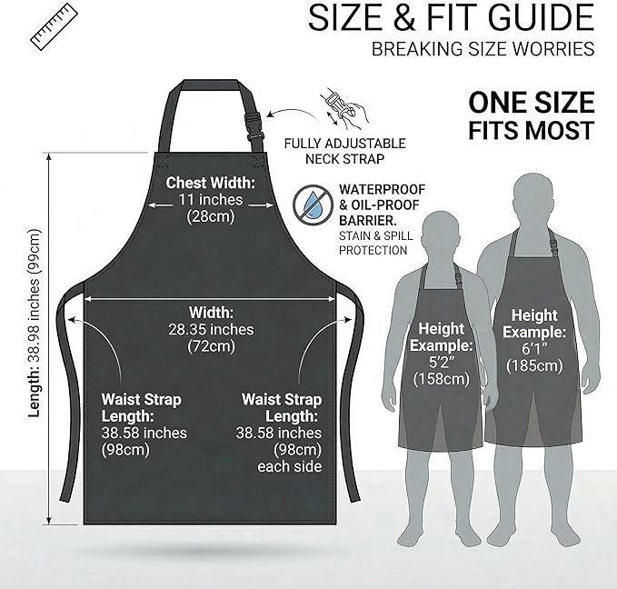 Homsolver Heavy Duty Vinyl Waterproof Apron - Image 6