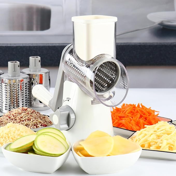 Cambom Rotary Cheese Grater Hand Crank Cheese Shredder - Image 8