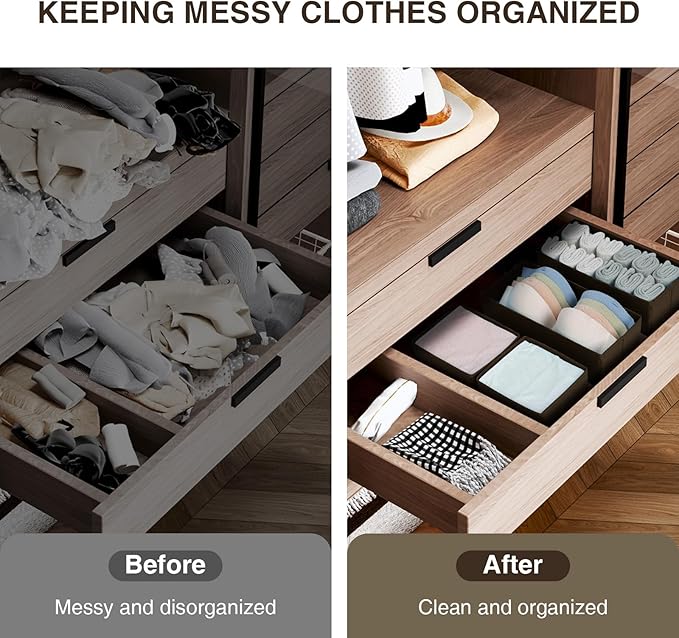 DIMJ Drawer Organizer Clothes, Underwear Drawer Organizer, Fabric Drawer - Image 4