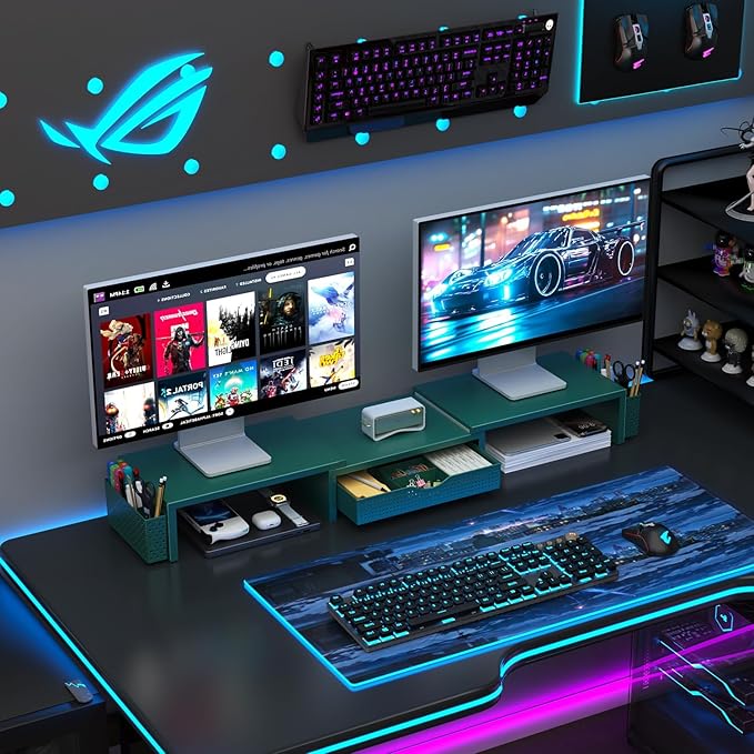 gianotter Dual Monitor Stand Riser, Desk Organizer - Image 7