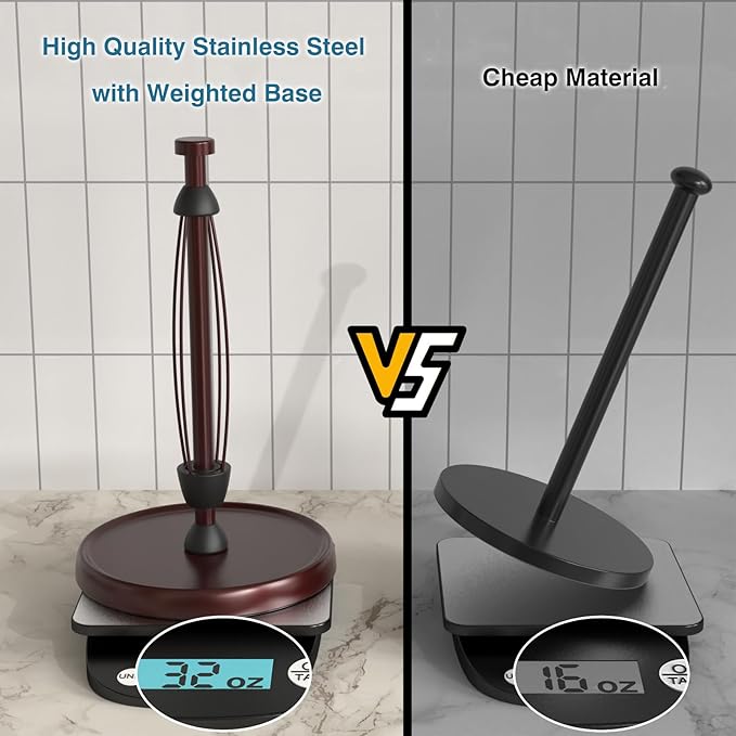 Oil Rubbed Bronze Paper Towel Holder Countertop, Bronze Kitchen Accessories - Image 5
