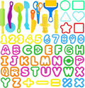 LCY WEDSHI Dough Tool Set, Dough Accessories Includes Alphabet Numbers Shapes by LCYWEDSHI