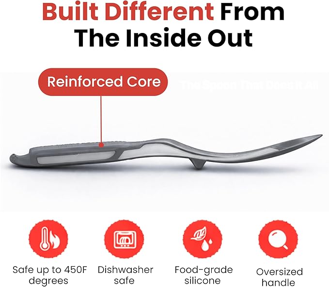 Silicone Spoon Spatula for Cooking - Image 2