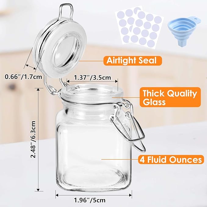 SKOCHE Spice Jars 20 Pack Small 4 oz Glass Jars - Image 2