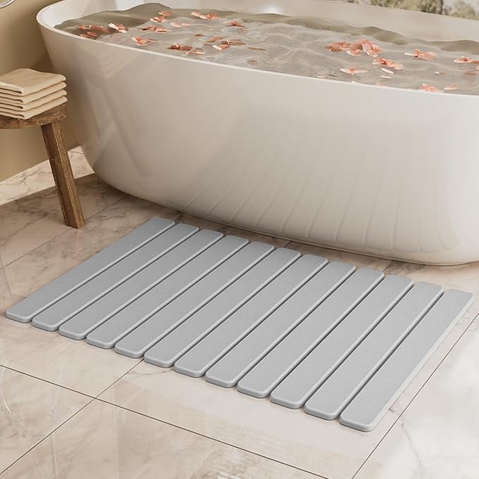 Large Stone Bath Mat 31.5 x 19.7in, Quick Dry Stone Drying Mats by SummerKiss