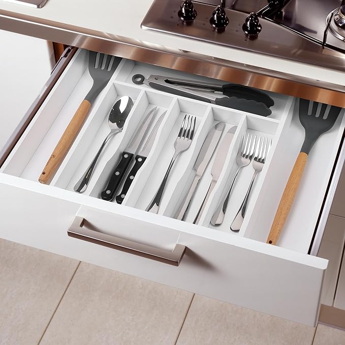 Large Premium Bamboo Silverware Organizer - Image 7