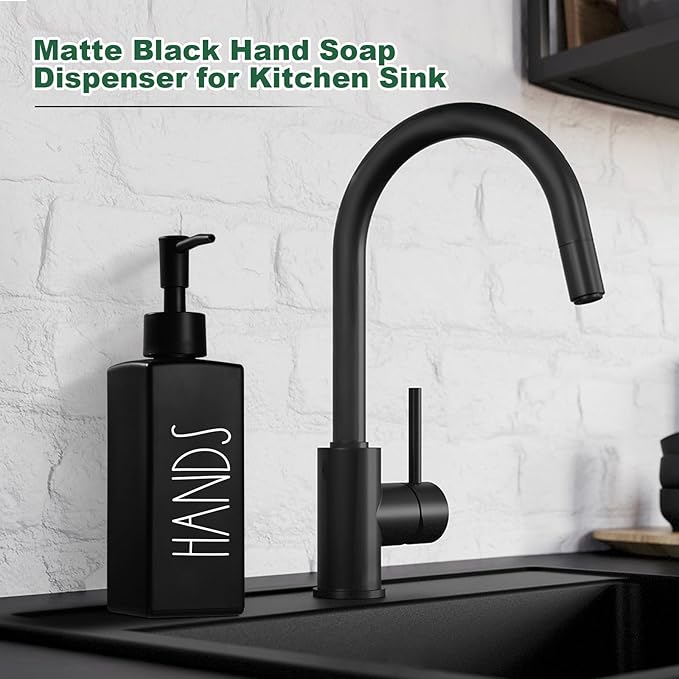Hand Soap Dispenser, Matte Black Soap Dispenser - Image 5