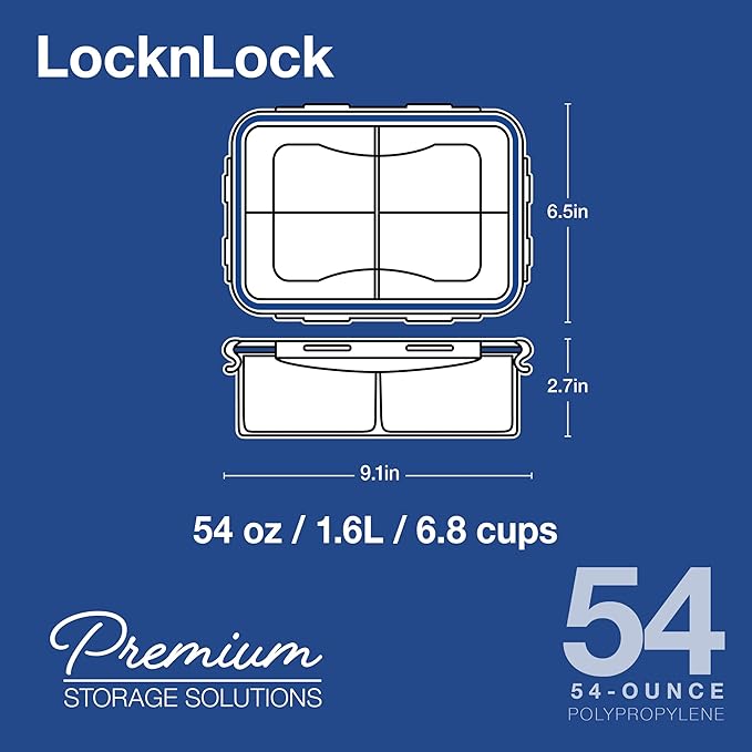 LOCK & LOCK Easy Essentials Food Storage lids/Airtight containers, BPA Free - Image 4