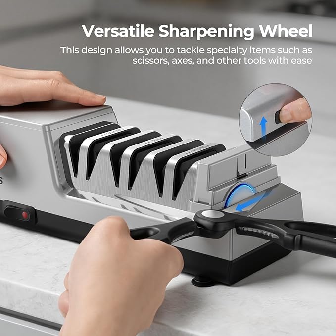 Narcissus Knife Sharpener, 3 Stages Diamond Electric Knife Sharpener - Image 6