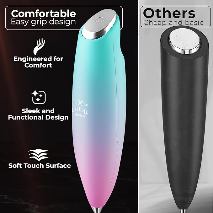 Zulay Kitchen Patented Tornado Triple Whisk Milk Frother - Image 4