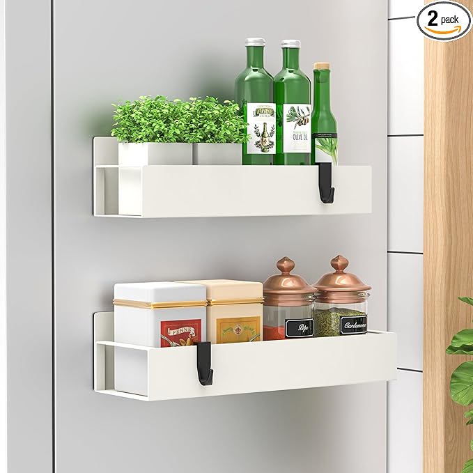 HuggieGems 2 Pack Magnetic Spice Storage Rack Organizer by HuggieGems