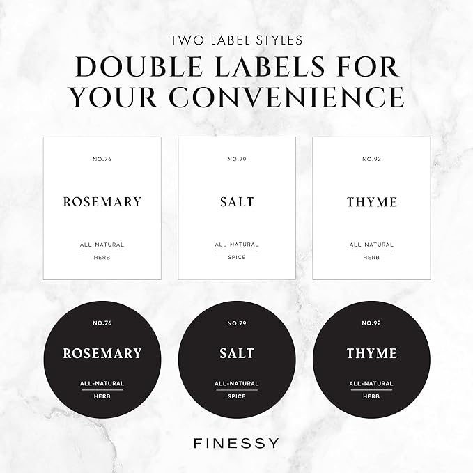 FINESSY Bamboo Glass Spice Jars - Image 7