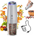 CIRCLE JOY 2-Speed Gravity Electric Pepper Grinder, Rechargeable Salt Grinder by CIRCLEJOY