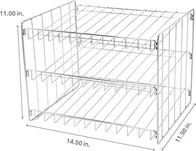 Kitchen Details 3 Tier Can Organizer | Chrome Steel Canned Food Storage Rack | - Image 2